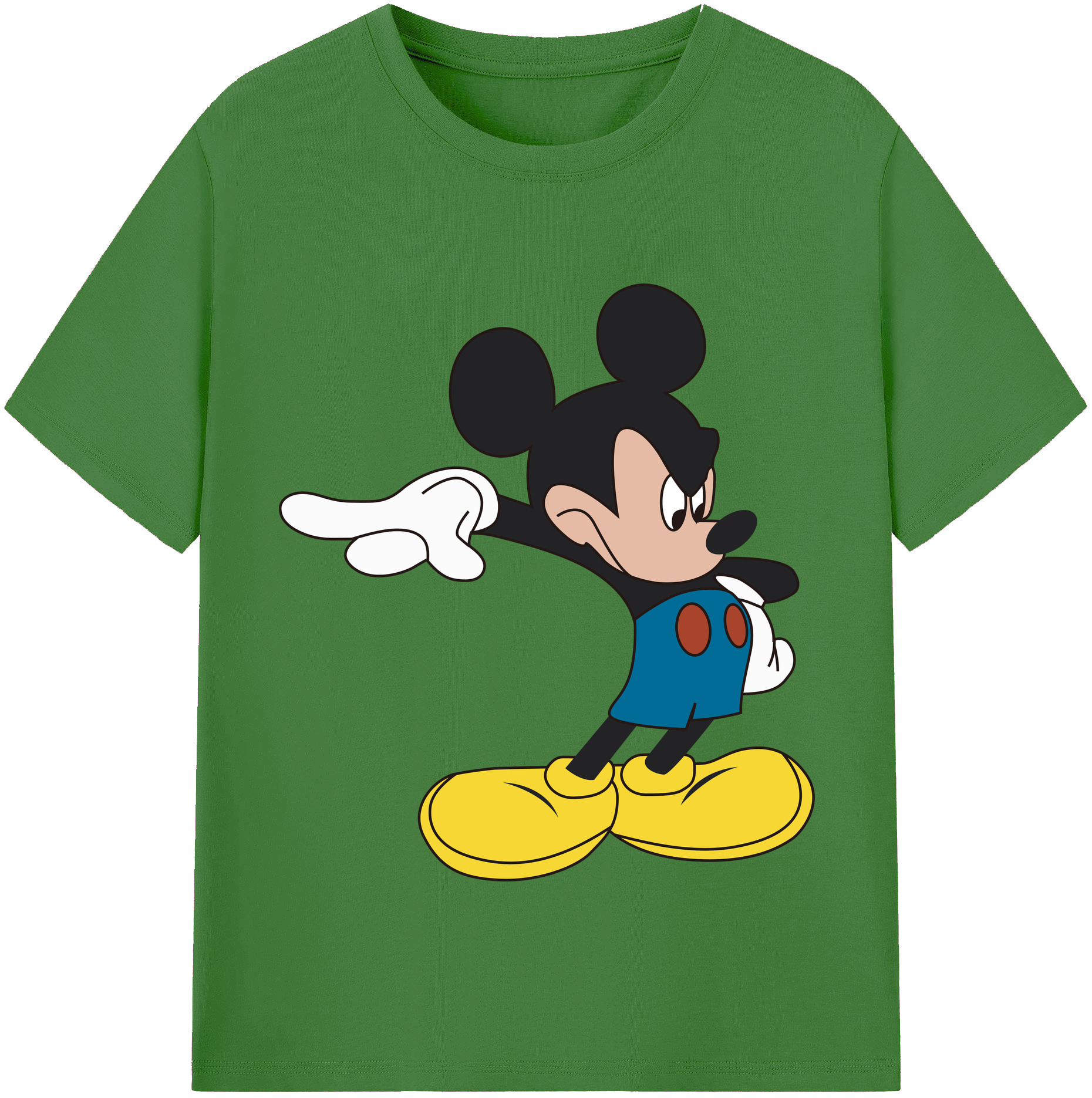 （画像用） ミッキーマウス Mickey Mouse レディースカジュアルプリントTシャツ（綿100％）